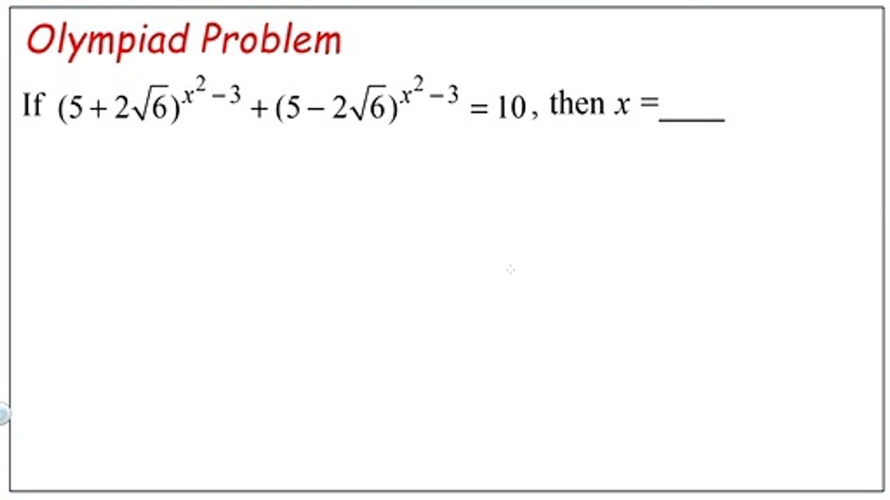 Most Difficult Olympiad Problem of Quadratic Equation @Kamaldheeriya Maths easy