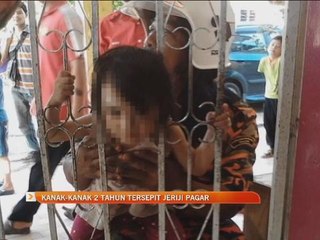Kanak-kanak 2 tahun tersepit jeriji pagar