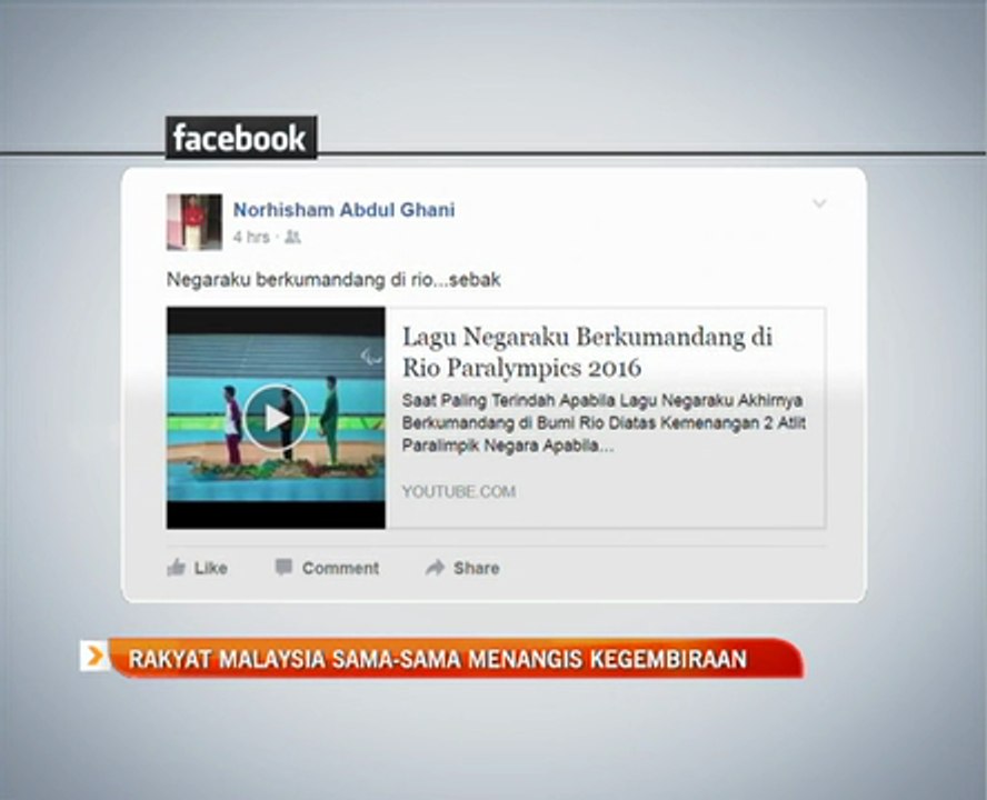 Rakyat Malaysia sama-sama menangis kegembiraan