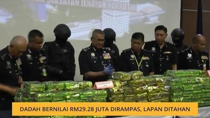 Dadah bernilai RM29.28 juta dirampas, lapan ditahan