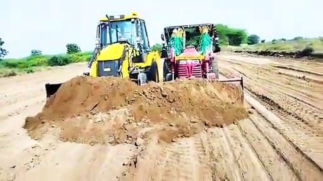 Mahindra 585 Tractor VS JCB 3dx _ JCB 3dx _ Mah