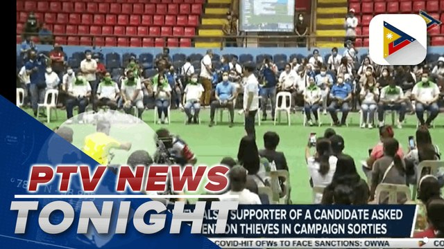 Senator Lacson reveals a supporter of a candidate asked him not to mention thieves in campaign sorties | via Eunice Samonte