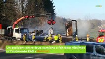 Un accident entre deux camions a fait deux victimes sur l autoroute E40 à Barchon