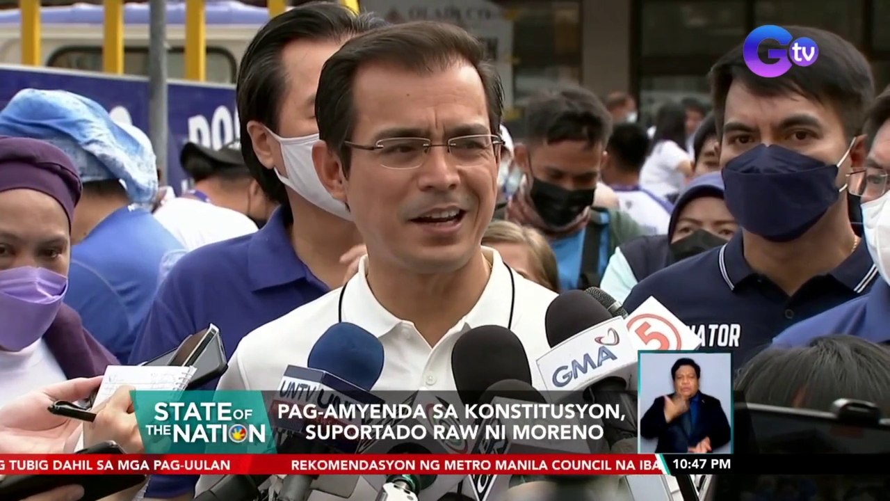 Pag-amyenda sa Konstitusyon, suportado raw ni Moreno | SONA