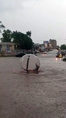 Download Video: O vídeo em que o empresário Wellington Vaz aparece dentro de um bolha aquática foi gravado na esquina da rua 5 com a rua 6, em Vicente Pires