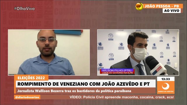 Rompimento de Veneziano com João Azevêdo e indecisão do PT com palanque de Lula são os destaques de Wallison Bezerra