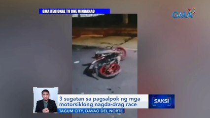 3 sugatan sa pagsalpok ng mga motorsiklong nagda-drag race | Saksi