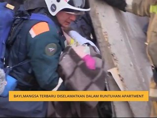 Bayi, mangsa terbaru diselamatkan dalam runtuhan apartment