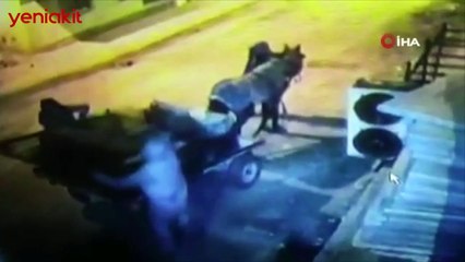 At arabalı hırsızlar kameraya böyle yakalandı