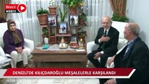 Kılıçdaroğlu, Denizli'de meşalelerle karşılandı