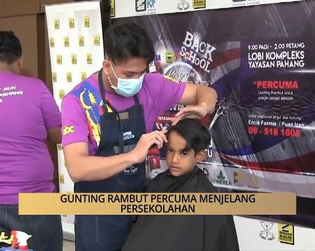 AWANI - Pahang: Gunting rambut percuma menjelang persekolahan