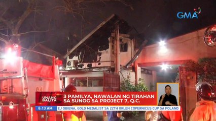 3 pamilya, nawalan ng tirahan sa sunog sa Project 7, Q.C. | UB