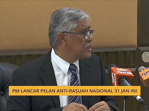 PM lancar pelan Anti-Rasuah Nasional 31 Jan ini