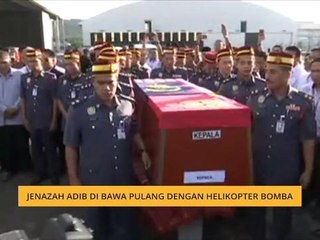 #Bualan 18 Dis: Jenazah Adib di bawa dengan helikopter bomba