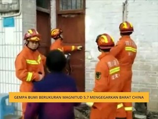 Gempa bumi berukuran magnitud 5.7 menggegarkan barat China