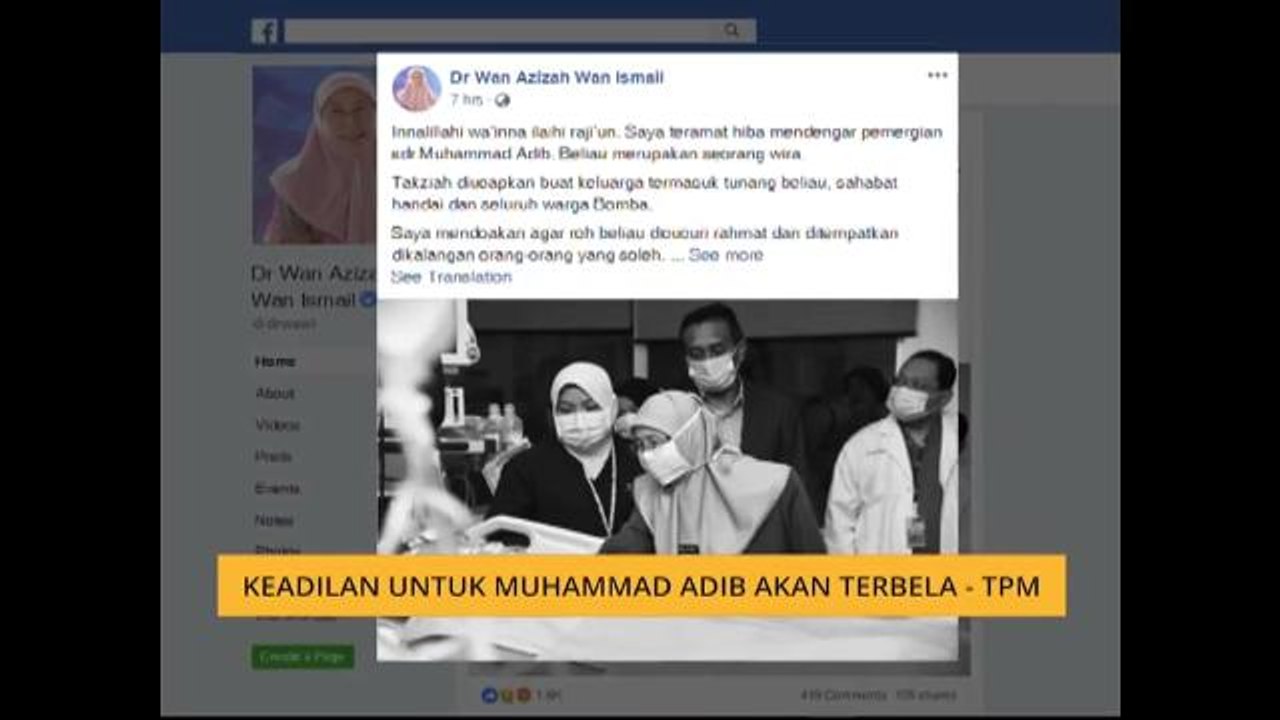 Muhammad Adib: Keadilan untuk Muhammad Adib akan terbela - TPM
