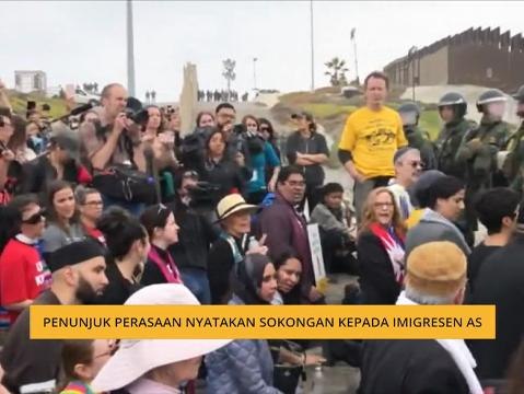 Penunjuk perasaan nyatakan sokongan kepada Imigresen Amerika Syarikat