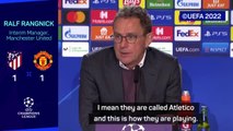 Rangnick expects same Atletico tactics in second leg