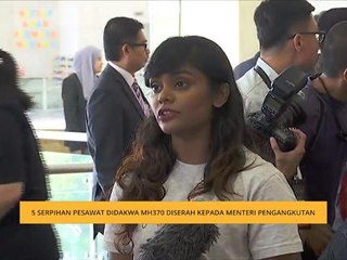 5 serpihan pesawat didakwa MH370 diserah kepada Menteri Pengangkutan