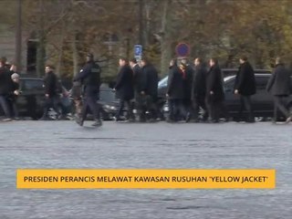 Presiden Perancis melawat kawasan rusuhan 'Yellow Jacket'