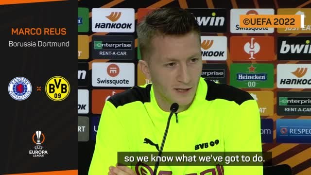 Reus and Dortmund 'motivated' ahead of Rangers clash