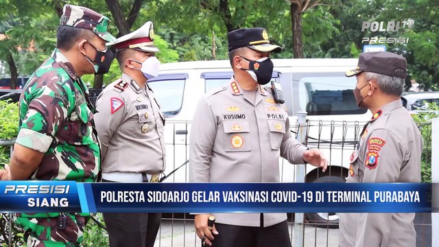 Polrestas Sidoarjo Gelar Vaksinasi Booster di Terminal Purabaya Bungursih