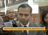 Keputusan usul bincang isu kuil diketahui esok