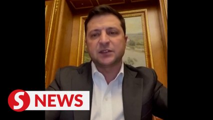 Ukraine's Zelenskiy addresses nation, sirens echo through Maidan square