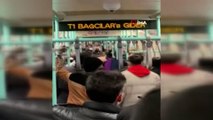 Cevizlibağ’da tramvay içinde tekme tokat kavga
