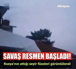 Rusya'nın Ukrayna'ya attığı seyir füzeleri böyle görüntülendi
