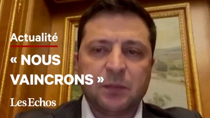 "Pas de panique", "nous allons vaincre", dit le président Zelensky aux Ukrainiens