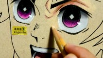 How to draw manga (anime) of Demon Slayer the Kamado Tanjirou using prismacolor pencls [72]