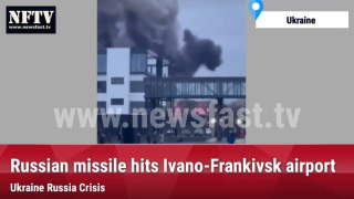 #Russian missile hits #IvanoFrankivsk airport  #Ukraine