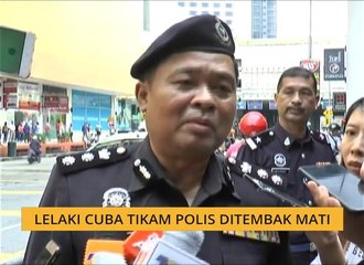 Lelaki cuba tikam polis ditembak mati