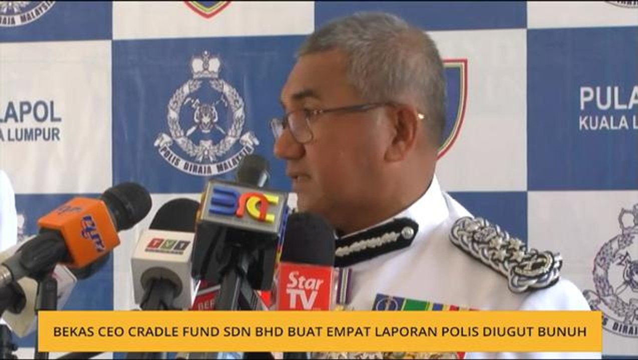 Bekas CEO Cradle Fund Sdn Bhd buat laporan polis diugut bunuh