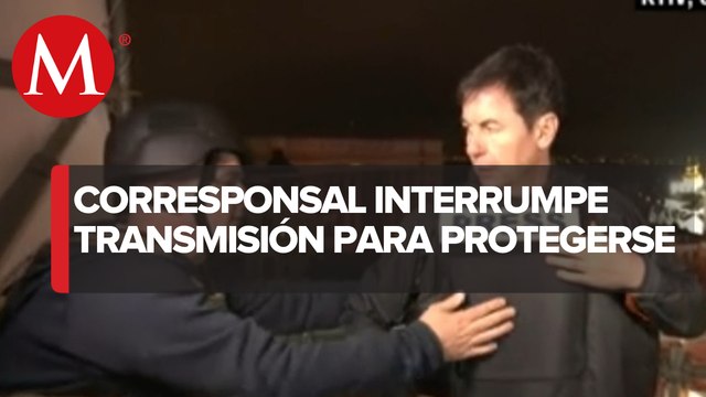 Explosiones en Kiev interrumpen reporte de corresponsal en Ucrania