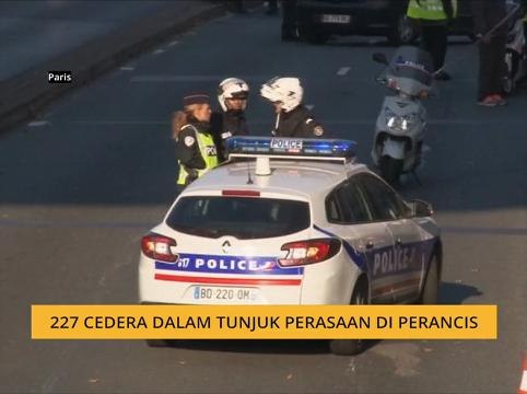 227 cedera dalam tunjuk perasaan di Perancis