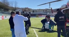Cuore umano trasportato in elicottero dai Vigili del Fuoco dal Salernitano a Napoli, destinazione Milano (24.02.22)