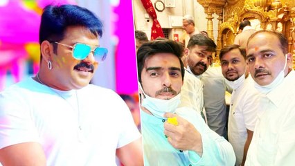 लंदन से मुंबई आते है पवन सिंह पहुंचे सिद्धिविनायक मंदिर, शुरू की होली प्रोजेक्ट्स की तैयारी