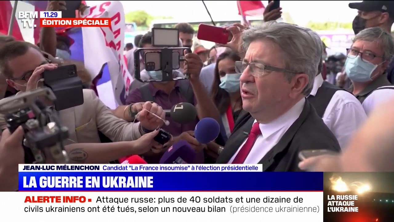 "Le risque est immense d'un conflit généralisé": Jean-Luc Mélenchon réagit à l'offensive militaire russe contre l'Ukraine