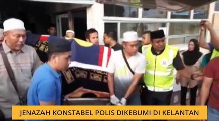 Jenazah konstabel polis dikebumi di Kelantan