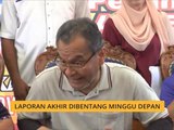 Kes cabul: Laporan akhir dibentang minggu depan