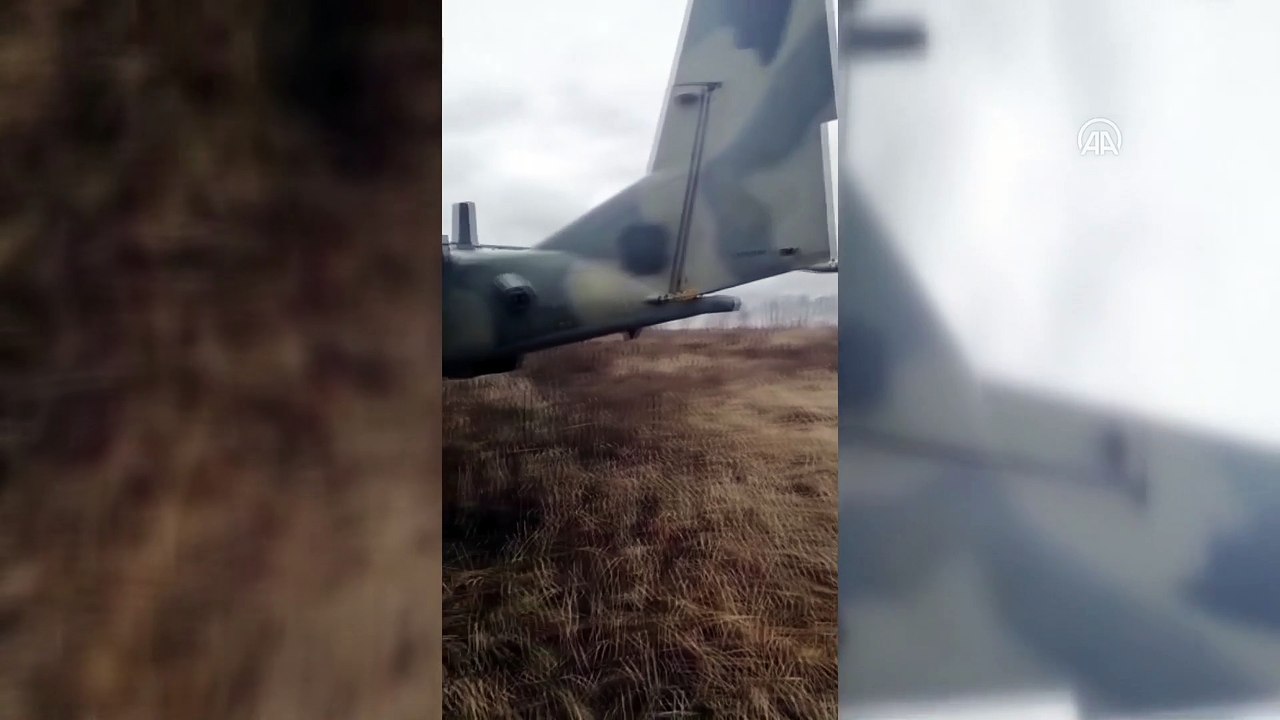 Ukrayna tarafından düşürüldüğü iddia edilen Rus helikopterinin vurulma anı
