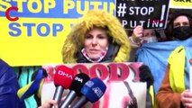 İstanbul’da Ukraynalılardan Rusya Başkonsolosluğu önünde eylem