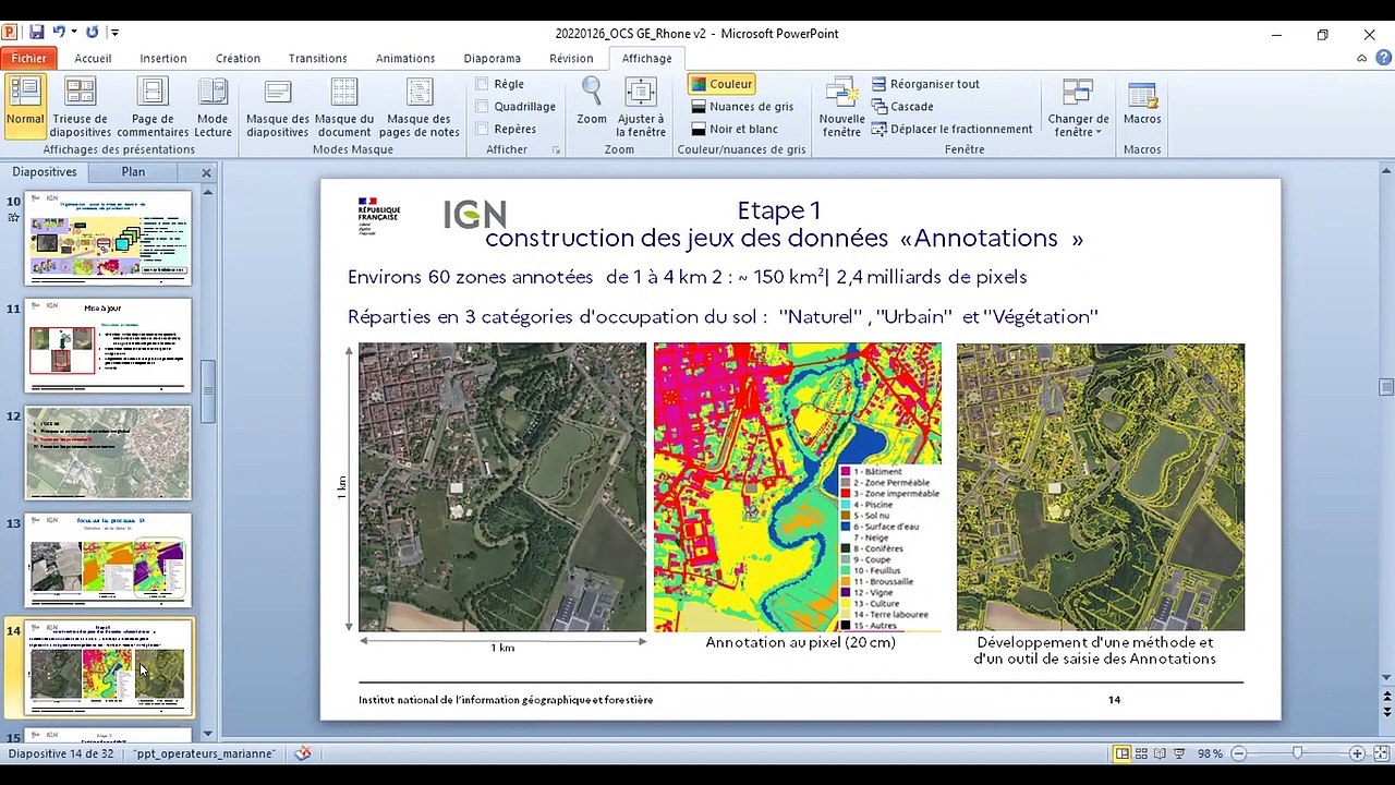 Présentation de la couche d'occupation des sols à grande échelle (OCSGE) par Boris Wattrelos de l'IGN
