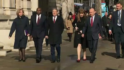 Labour front bench and SNP leader arrive at Cabinet Office