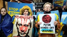 İstanbul’da Ukraynalılardan Rusya Başkonsolosluğu önünde eylem