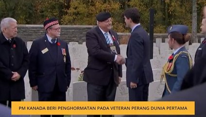 PM Kanada beri penghormatan pada veteran perang dunia pertama