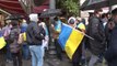 İstanbul'da Rusya Başkonsolosluğu önünde Ukrayna protestosu... Ukraynalılar 