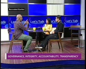 Let's Talk: Governance, integrity, accountability, transparency